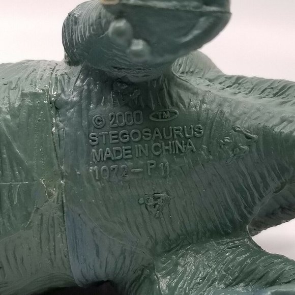 Vintage Stegosaurus Dinosaur Figure Green Red 1072-P11 TM 2000 - Picture 5 of 6